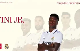 维尼修斯赛前列队欢迎贝林厄姆，尊重对手尽显风度！的简单介绍